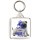 Keep Calm and Love a Pug - Square Keyring