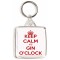 Keep Calm It's Gin O'clock - Square Keyring