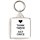 Think Twice *** Act Once - Square Keyring