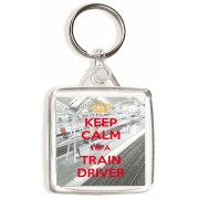 Keep Calm I'm a Train Driver - Square Keyring