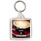 Don't Stress Have a Coffee - Square Keyring