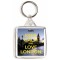 Keep Calm and Love London - Square Keyring