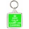 Keep Calm and Carry on Camping - Square Keyring