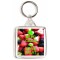 Keep Calm and Love Fruit - Square Keyring