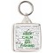 Keep Calm and Go Fishing - Square Keyring