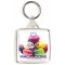 Keep Calm and Love Macaroons - Square Keyring