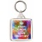 Keep Calm and Love Chertsey - Square Keyring