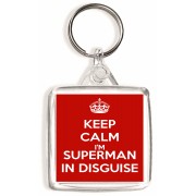 Keep Calm I'm Superman in Disguise - Square Keyring