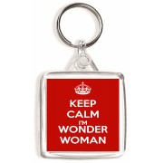 Keep Calm I'm Wonder Woman - Square Keyring