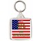 Keep Calm I'm American - Square Keyring