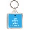 Oh Look It's Wine O'clock - Square Keyring