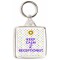 Keep Calm I'm a Receptionist - Square Keyring