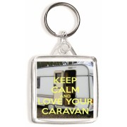Keep Calm and Love Your Caravan - Square Keyring