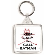 Keep Calm and Call Batman - Square Keyring