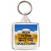 Beer is the Answer What was the Question? - Square Keyring