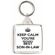 Keep Calm You're Britain's Best Son-in-Law - Square Keyring