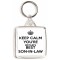 Keep Calm You're Britain's Best Son-in-Law - Square Keyring