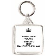 Keep Calm You're Britain's Best Daughter-in-Law - Square Keyring