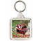 Keep Calm and Love Badgers - Square Keyring
