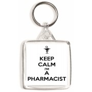 Keep Calm I'm a Pharmacist - Square Keyring