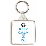 Keep Calm I'm a DJ - Square Keyring