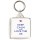 Keep Calm and Love the UK - Square Keyring
