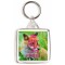 Keep Calm and Love Foxes - Square Keyring