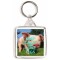 Keep Calm and Love Pigs - Square Keyring
