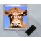 Keep Calm and Love Cows - Square Acrylic Fridge Magnet