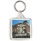 Keep Calm and Love Greece - Square Keyring