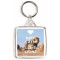 Keep Calm and Love Lions - Square Keyring