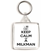 Keep Calm I'm a Milkman - Square Keyring
