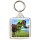 Keep Calm and Love Zebras - Square Keyring