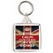 Keep Calm You're the Best Key Worker - Square Keyring
