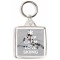 Keep Calm and Love Skiing - Square Keyring
