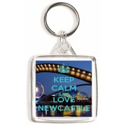 Keep Calm and Love Newcastle - Square Keyring