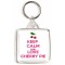 Keep Calm and Love Cherry Pie - Square Keyring