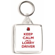 Keep Calm I'm a Lorry Driver - Square Keyring