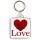 Keep Calm and Love - Square Keyring