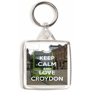 Keep Calm and Love Croydon - Square Keyring