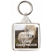 Keep Calm and Love Dartmoor - Square Keyring