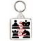 Keep Calm and Love Chess - Square Keyring