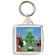 Keep Calm and Love Egham - Square Keyring