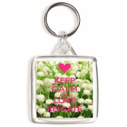 Keep Calm and Love Reigate - Square Keyring