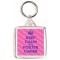 Keep Calm I'm a Foster Carer - Square Keyring