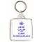 Keep Calm and Love Chihuahuas - Square Keyring