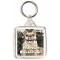 Keep Calm and Love French Bulldogs - Square Keyring