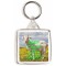 Keep Calm and Love Goats - Square Keyring