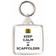 Keep Calm I'm a Scaffolder - Square Keyring