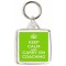 Keep Calm and Carry On Coaching - Square Keyring